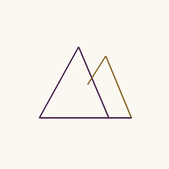 Montanha · dois perfis triangulares de montanha