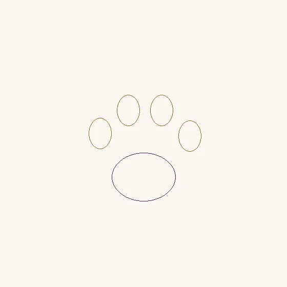 Animal · uma pegada de pata com almofadas