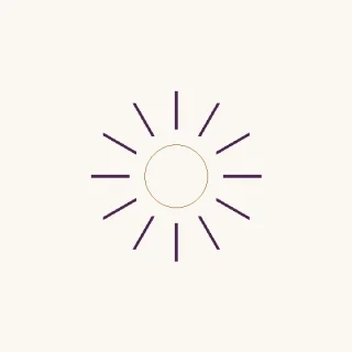 Luz · un círculo con rayos alrededor