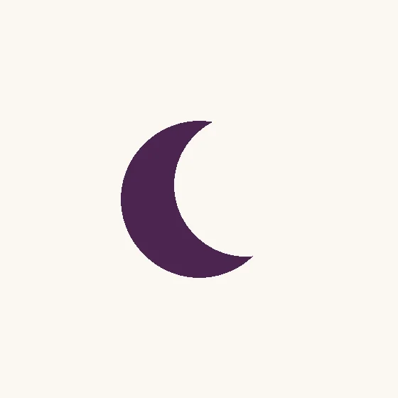 Sombra · uma meia-lua preenchida a ameixa